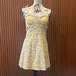 Fashion Nova Yellow Floral Mini Dress